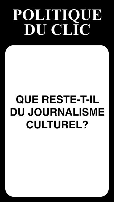 Manchette lettre ouverte presse culturelle